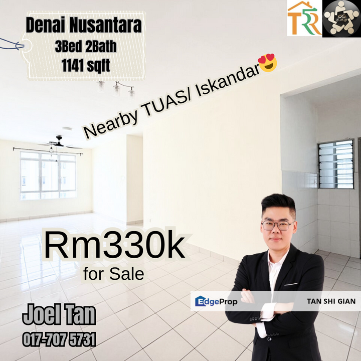 Denai Nusantara 3Bedroom Apartment for Sale , Johor, Gelang Patah