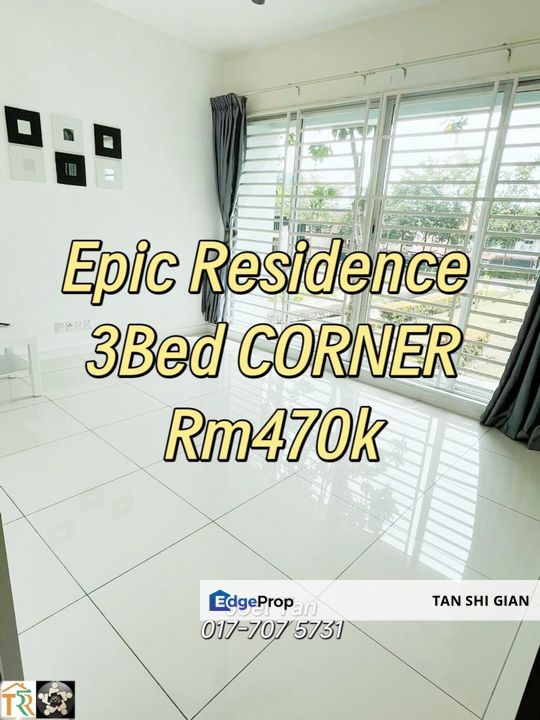 Epic Residence 3bed CORNER apartment for Sale , Johor, Johor Bahru