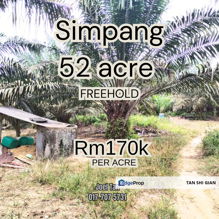Simpang Renggam 52 acre land for Sale, Johor, Simpang Renggam