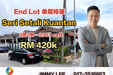 END LOT SINGLE STOREY TERES LORONG SERI SETALI KUANTAN