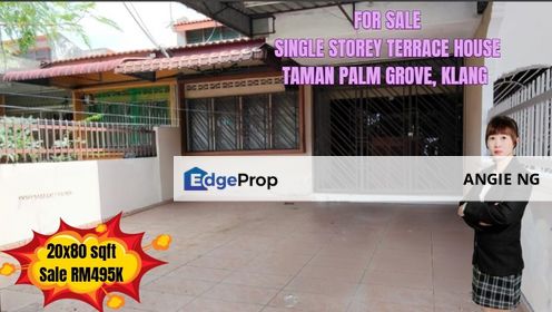 Taman Palm Grove, Klang Single Storey Terrace House For Sale, Partial Furnished, Selangor, Klang