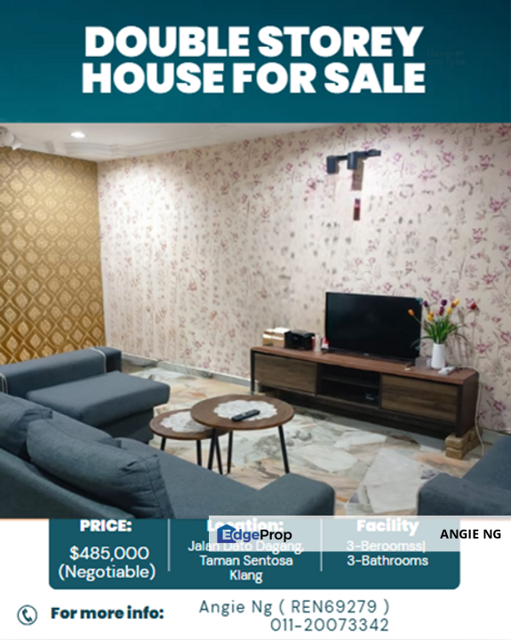 Jalan Dato Dagang Taman Sentosa Klang, Double Story Renovated House For Sale, Partial Furnished, Selangor, Klang