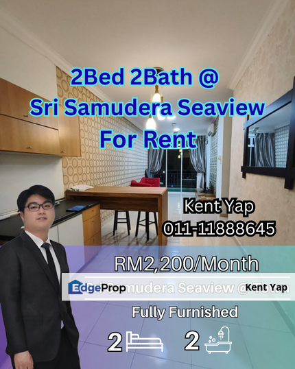 Sri Samudera Seaview Residence Suite / JB Town / 2Bed 2Bath / For Rent, Johor, Johor Bahru