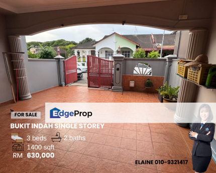 Taman Bukit Indah Jalan 1 Single Storey | Fully Renovated & Extended | RM630k Only, Johor, Johor Bahru