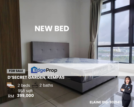 D'Secret Garden Aprt 2R2B | 958sqft | Fully Furnished | RM399k ONLY, Johor, Johor Bahru