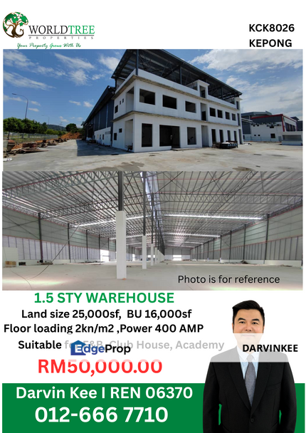 LIMITED WAREHOUSE FOR RENT, Kuala Lumpur, Kepong