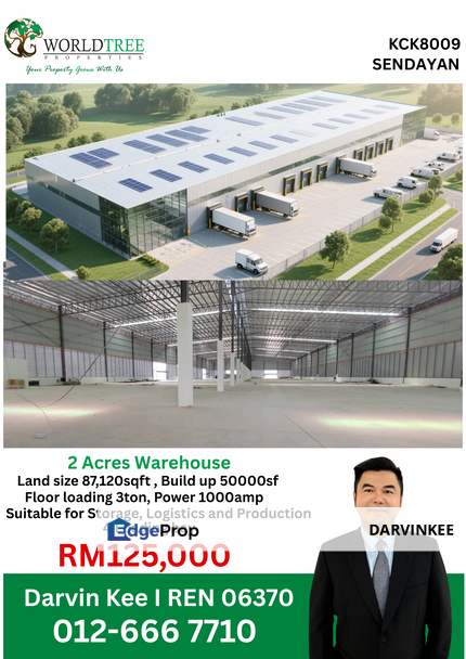 Sendayan Tech Valley Industrial Park  Warehouse For Rent, Negeri Sembilan, Siliau