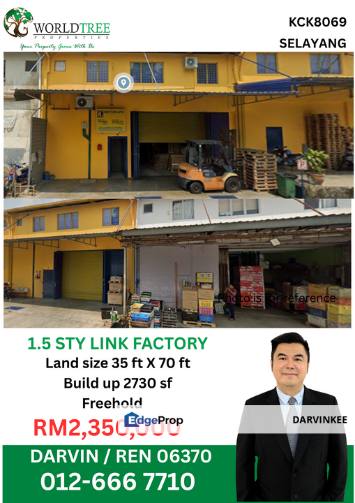 SELAYANG BIDARA LIMITED 1.5 STY LINK FACTORY FOR SALE, Selangor, Gombak