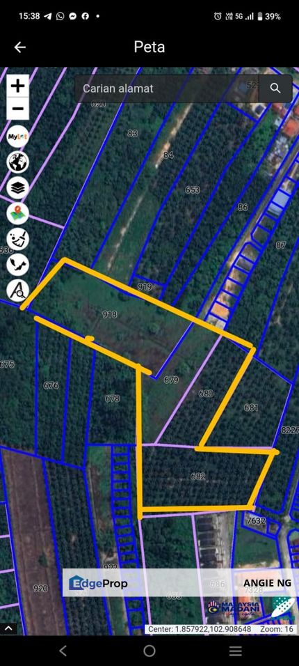 Kampung Bintang Peserai Land for Sale Potential for development, Johor, Batu Pahat