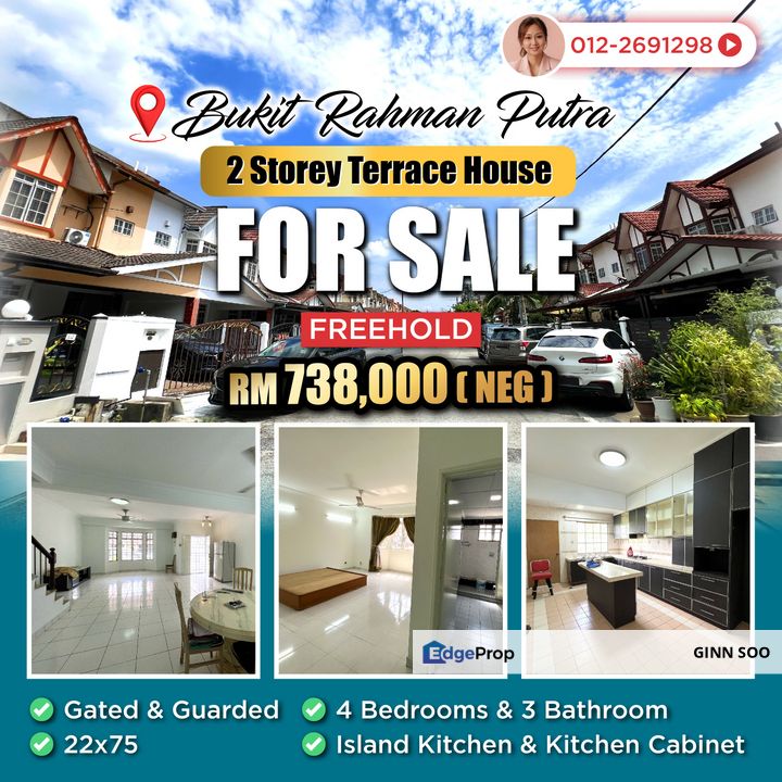 Freehold BRP Sungai Buloh 2Sty Terrace House for Sale, Selangor, Sungai Buloh