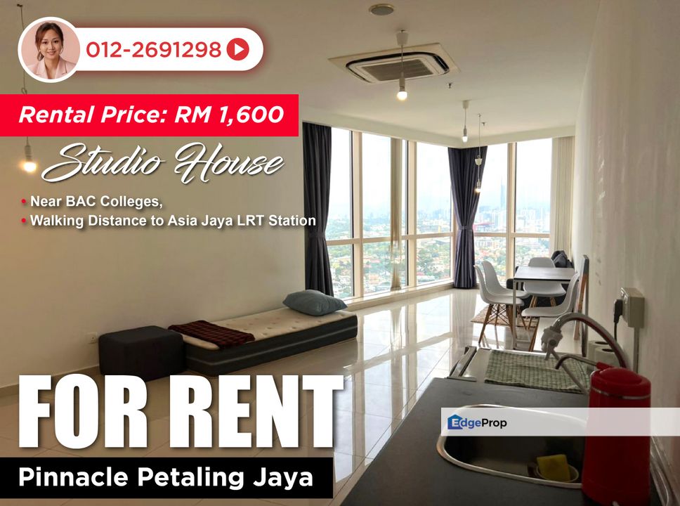 Fully Furnished Studio House Pinnacle PJ FOR RENT, Selangor, Petaling Jaya