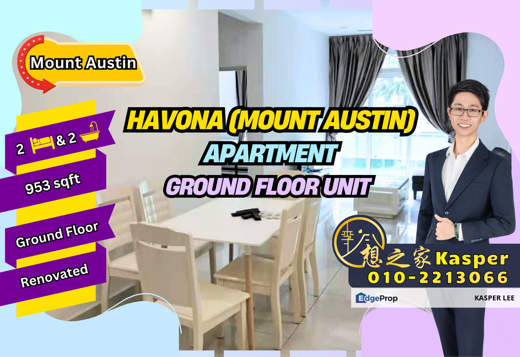 Havona Mount Austin Apartment Two Bedroom Ground Floor Unit For Sell Nice Condition Renovated, Johor, Johor Bahru