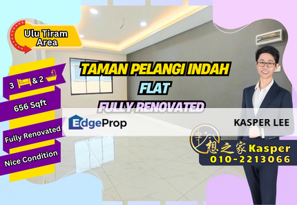 Taman Pelangi Indah Flat For Sale Fully Renovated Nice Condition, Johor, Ulu Tiram