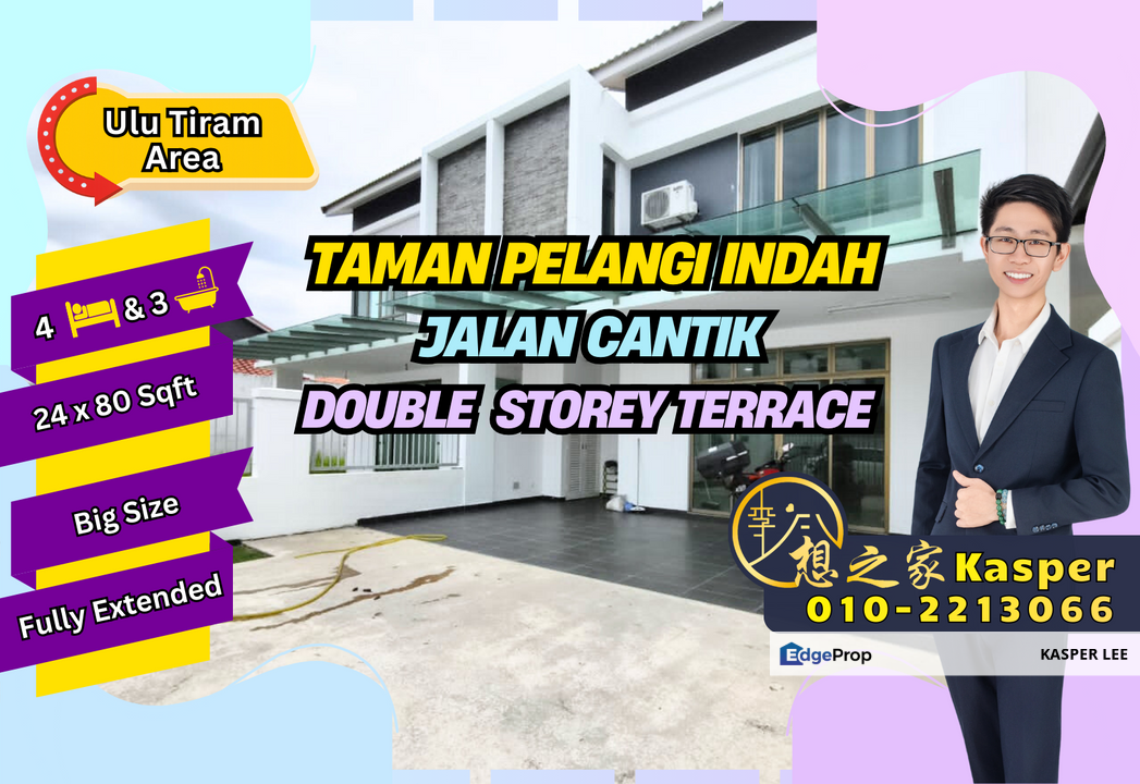Taman Pelangi Indah Camwood Double Storey Terrace For Sale Big Size Fully Extended Nice Location, Johor, Ulu Tiram