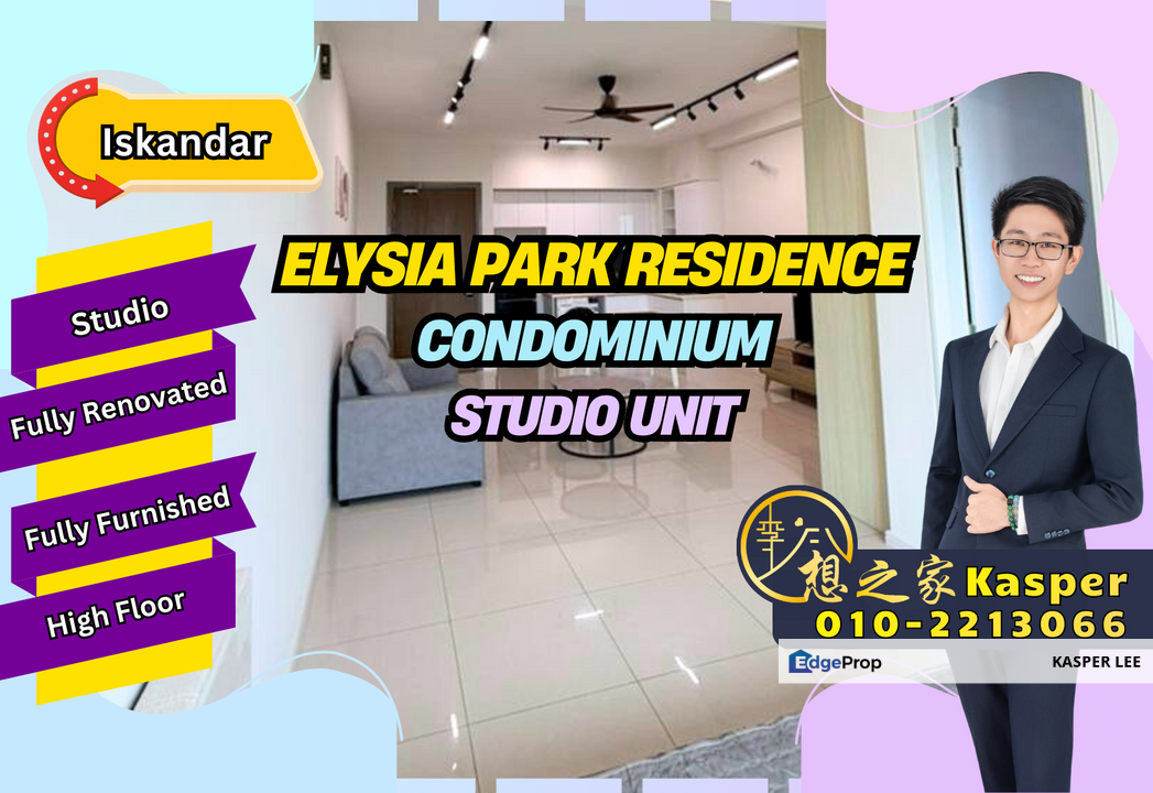 The Elysia Park Residence Iskandar Medini Studio Fully Renovated Fully Furnished Brand New Furniture High Floor, Johor, Nusajaya