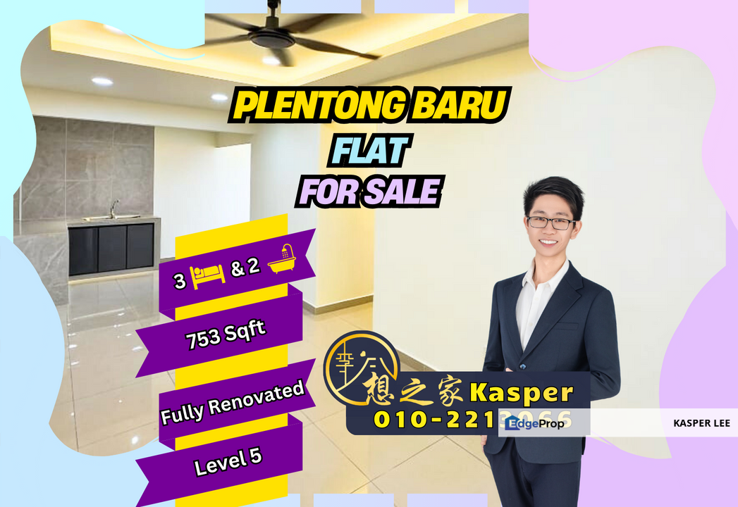 Plentong Flat For Sale Fully Renovated Nice Location, Johor, Pasir Gudang