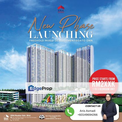 New Phase | Freehold Serviced Apartment @ Bandar Dato Onn | 3 Bedroom, Johor, Johor Bahru