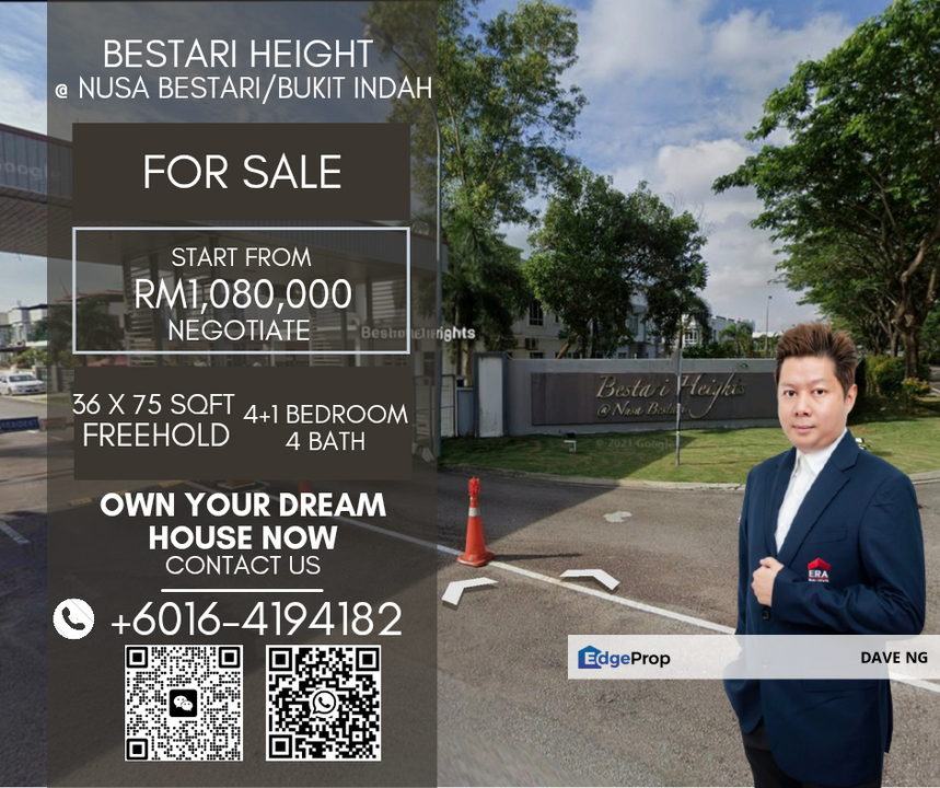 Bestari Height Nusa Bestari By Bukit Indah 2 Storey Cluster House, Johor, Johor Bahru