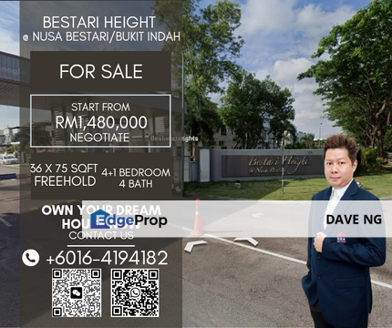 Bestari Heights @ Nusa Bestari Double Storey Cluster House, Johor, Johor Bahru