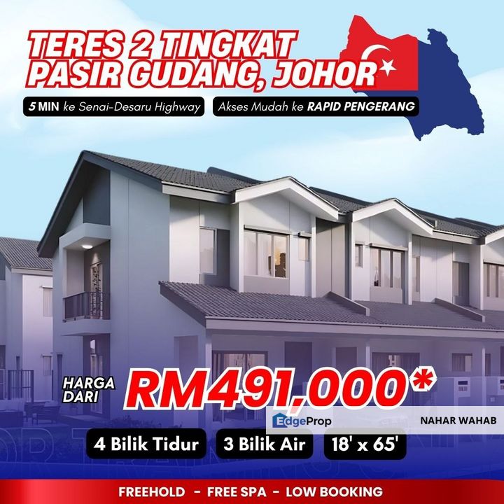 Meridin East Allamanda Pasir Gudang Rumah teres dua tingkat, Johor, Pasir Gudang