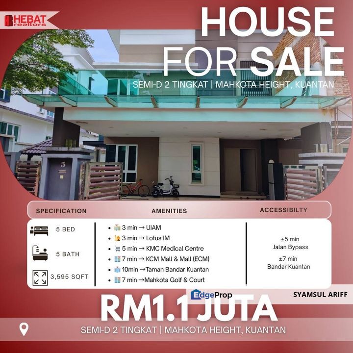 Rumah Semi D Mewah Kotasas Kuantan, Pahang, Kuantan