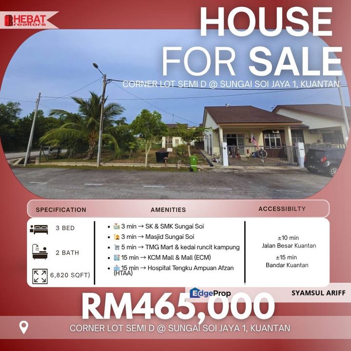 Rumah Sungai Soi Tanah Luas Kuantan, Pahang, Kuantan