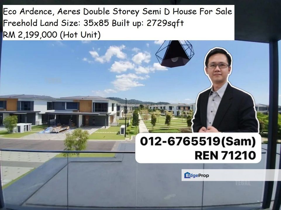 Eco Ardence Setia Alam Aeres Double Storey Semi D House For Sale Hot Cake Unit, Selangor, Shah Alam