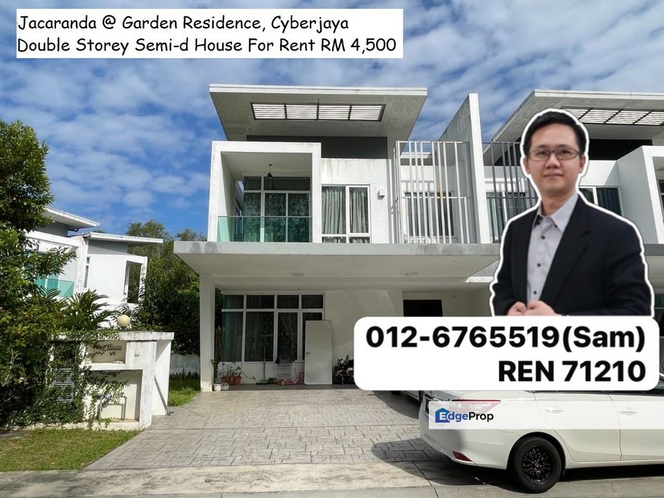 Jacaranda Garden Residence Cyberjaya Double Storey Semi-D House For Rent Bear Unit, Selangor, Cyberjaya