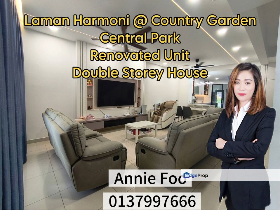 Laman Harmoni Country Garden Central Double Storey End Lot House Renovated , Johor, Johor Bahru