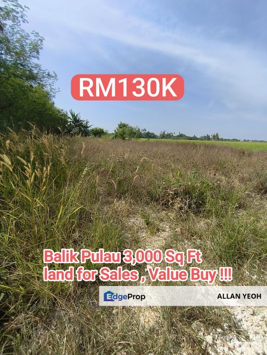 Balik Pulau bungalow lot for sale, Penang, Barat Daya