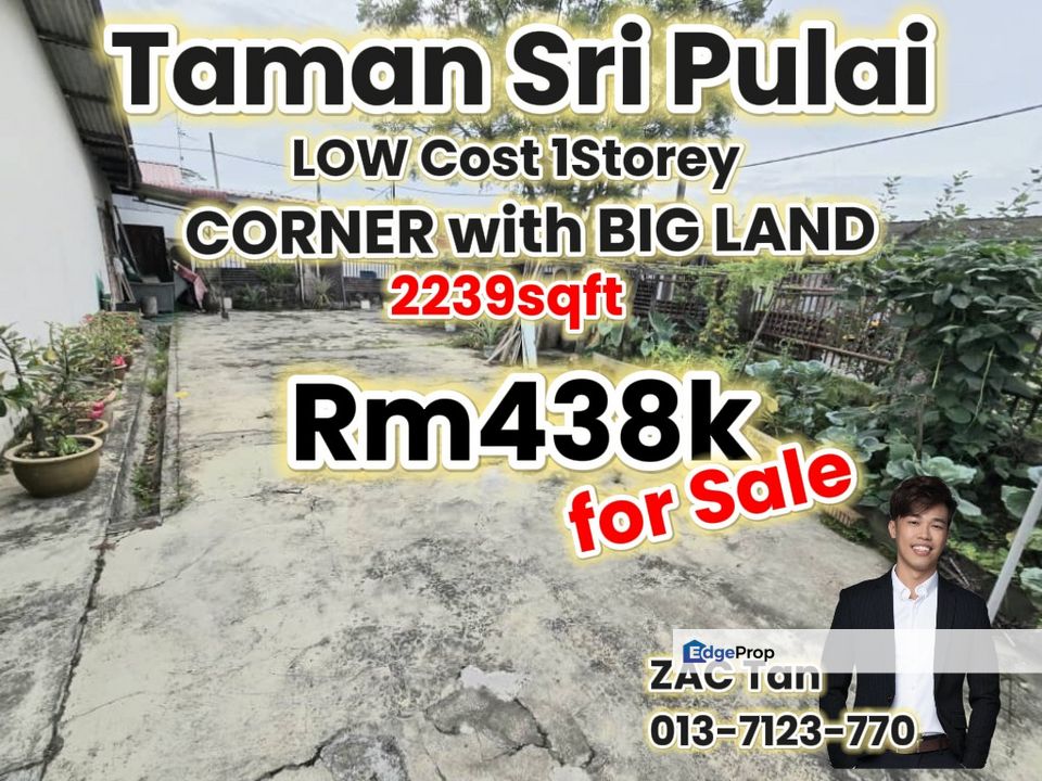 LOW Cost with BIG LAND Sri Pulai 1Storey House for Sale‼️, Johor, Skudai
