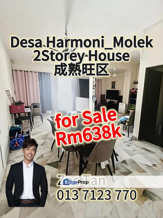 Molek Desa Harmoni 2Storey House for Sale‼️, Johor, Masai