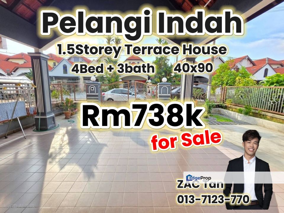 Pelangi Indah 1.5Storey House for Sale‼️, Johor, Ulu Tiram