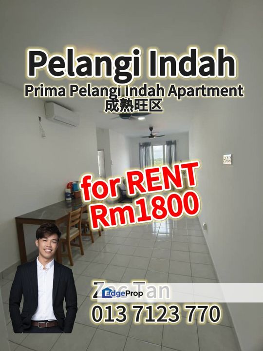 Prima Pelangi Indah Apartment for RENT‼️, Johor, Ulu Tiram