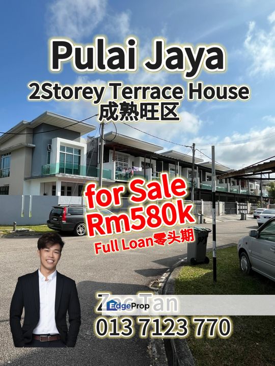 Pulai Jaya 2Storey Terrace House for Sale‼️Full Loan‼️, Johor, Kangkar Pulai