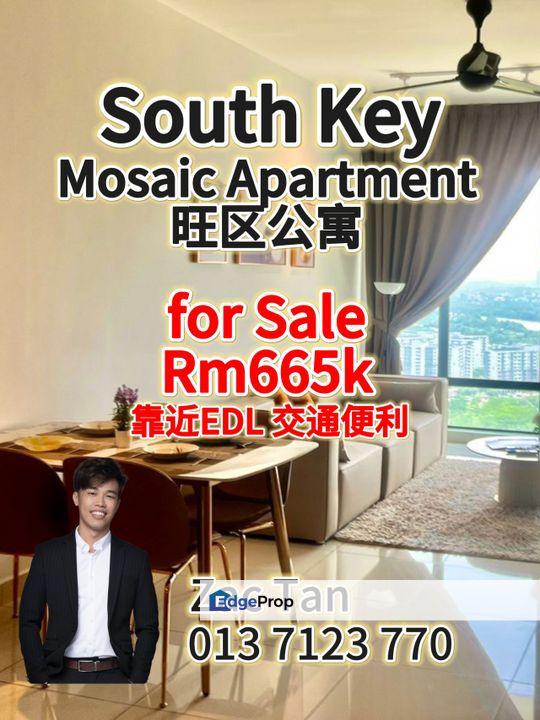 SouthKey Mosaic Apartment with 2CarPark for Sale‼️, Johor, Johor Bahru