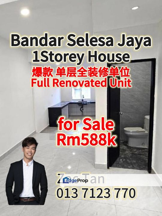 Selesa Jaya 1Storey Fully Renovated House for Sale‼️, Johor, Skudai