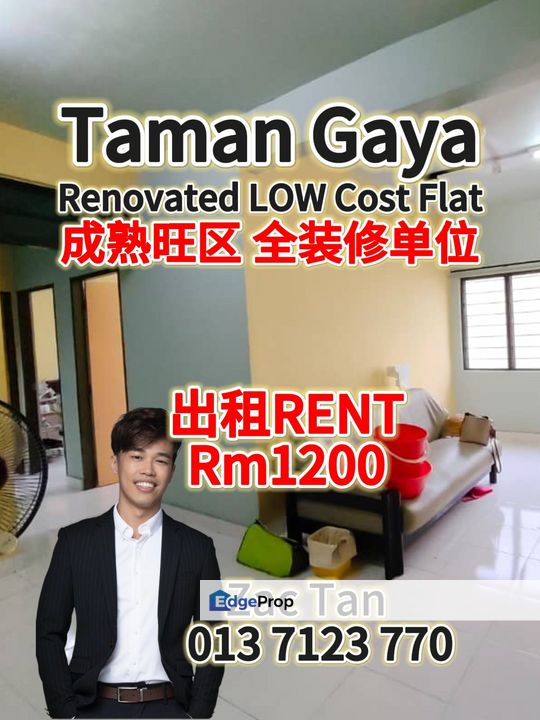 Taman Gaya Flat for RENT‼️, Johor, Ulu Tiram