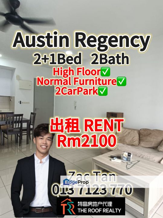 Austin Regency Apartment for Rent‼️, Johor, Johor Bahru