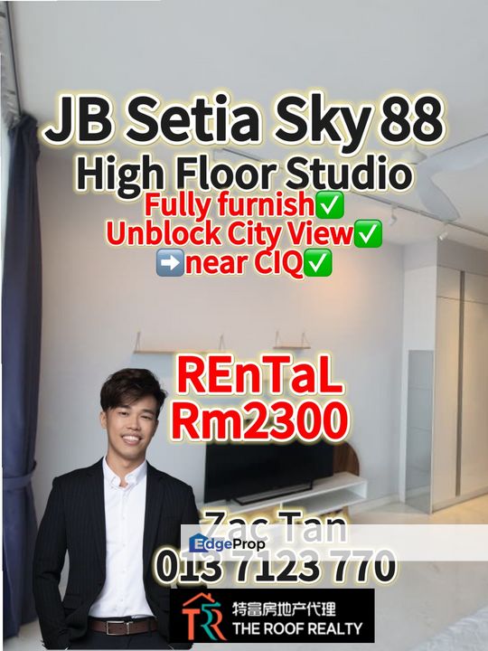 Setia Sky 88JB Studio For Rent‼️, Johor, Johor Bahru