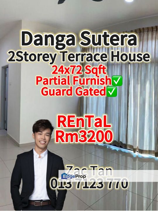 Danga Sutera 2Storey House for REnT‼️, Johor, Skudai