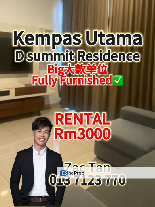 D Summit Residence Apartment for Rent‼️, Johor, Johor Bahru