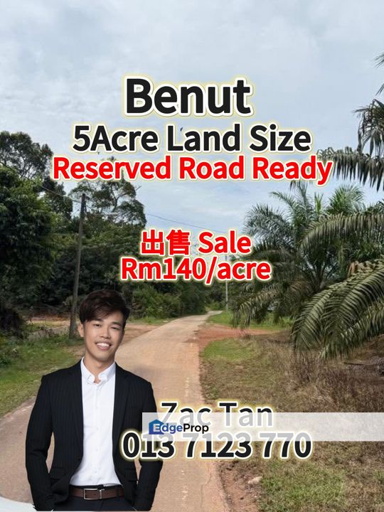 Benut 5Acre Land for Sale‼️, Johor, Pontian