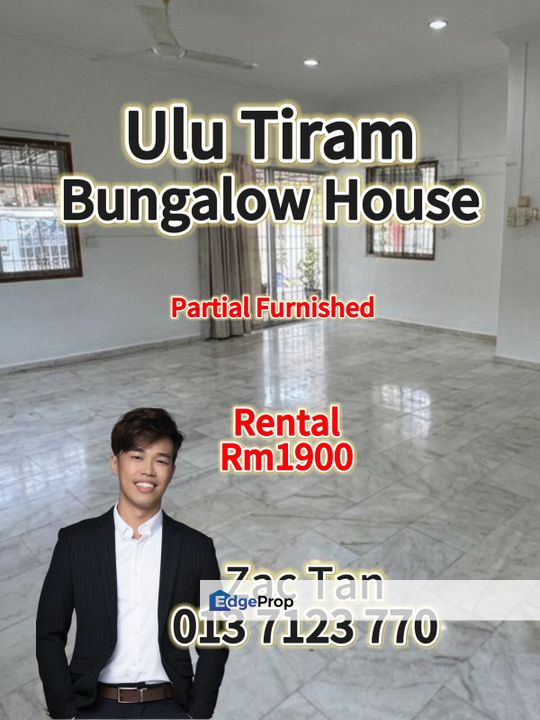 Ulu Tiram Bungalow House For Rent‼️, Johor, Ulu Tiram