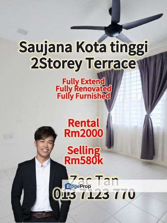 Sri Saujana 2Storey Terrace for Rent‼️, Johor, Kota Tinggi