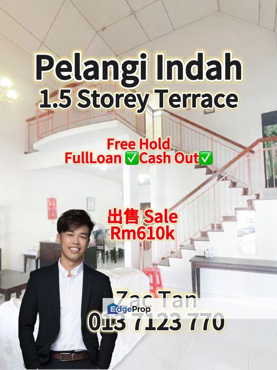 Pelangi Indah 1.5Storey Big Terrace for Sale‼️, Johor, Ulu Tiram
