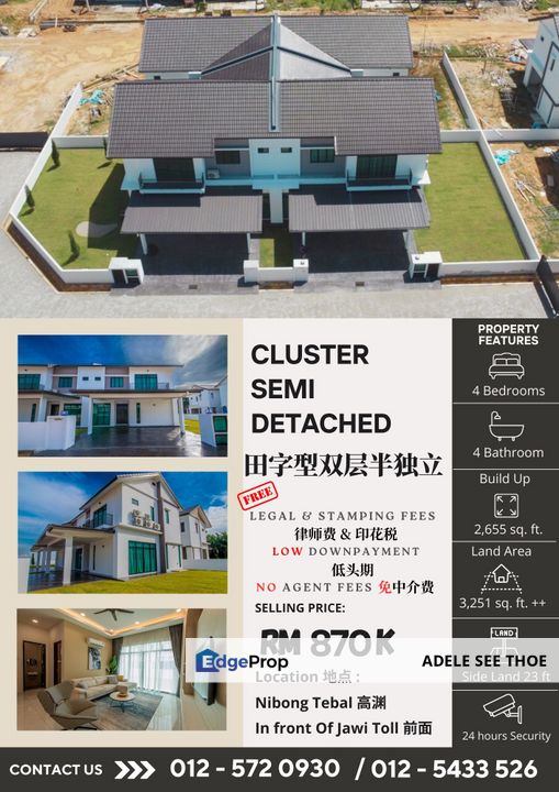 New 2 Storey Semi Detached at Nibong Tebal Jawi Direct Developer, Penang, Nibong Tebal