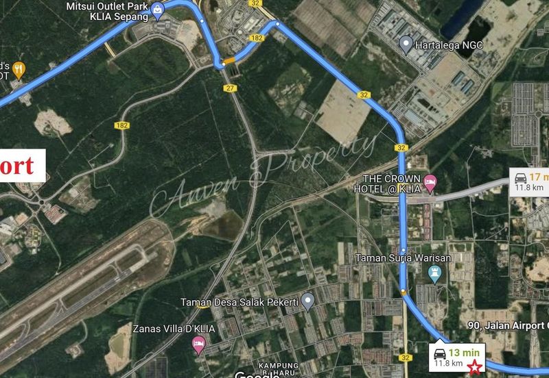 24 nov! Corner Lot! Airport Business Centre, Kota Warisan! Below Market Price! Good Buy! Bank Lelong! Cheap! Sepang! KLIA!