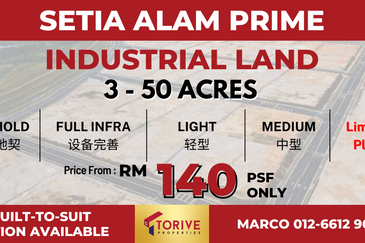 [ Limited Plots - Selling Fast ] Setia Alam Prime Industrial Park @ Setia Alam, Klang, Shah Alam