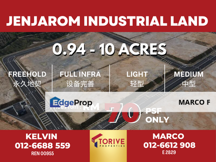 [ 0.94 Acres ] Full Infra Industrial land for Sale @ Jenjarom Industrial Park, Telok Panglima Garang , Selangor, Telok Panglima Garang